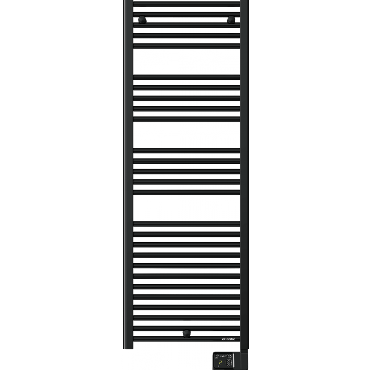 Grzejnik łazienkowy drabinkowy Atlantic Theola Black 400W 0,4kW czarny